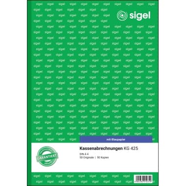 Sigel Kassenabrechnung DIN A4 2x50Blatt