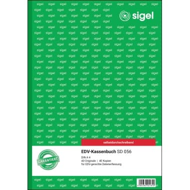 Sigel Kassenbuch DIN A4 selbstdurchschreibend 40Blatt