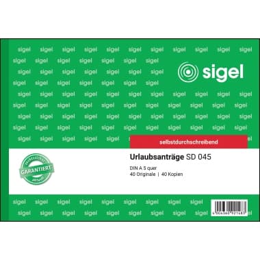 Sigel Urlaubsantrag DIN A5 +Durchschlag 2x40Blatt