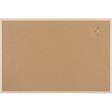 Bi-office Korktafel beidseitig Holzrahmen 90x60cm