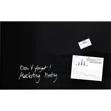 Sigel Magnetboard Artverum 78x48cm Glas schwarz
