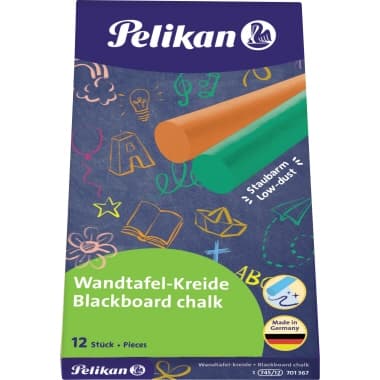 Pelikan Wandtafelkreide farbig sort 12 St.