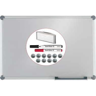 Maul Whiteboard 2000 MAULpro Set 120x90cm kunststoffbesch.