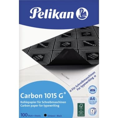 Pelikan Kohlepapier 1015G DIN A4 gefärbt 100Blatt sw