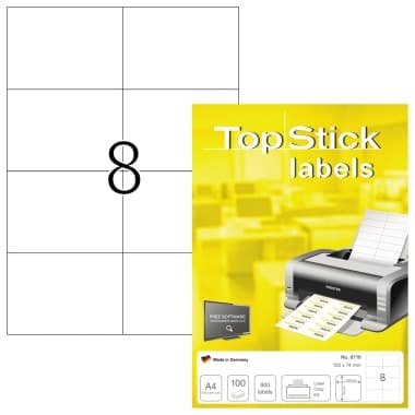 Etikett TopStick 105x74mm weiß 800 St./Pack.