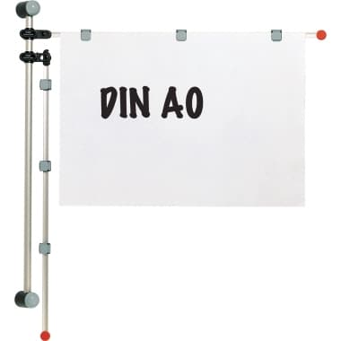 Maul Planhalter Wand 2 Aluschwenkarme 3 Magnetclips