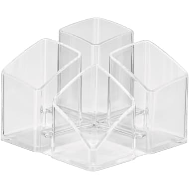 HAN Schreibtischköcher SCALA 4Fächer transparent