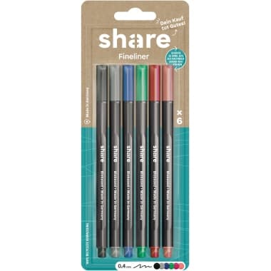 share Fineliner sortiert 6St.