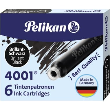 Pelikan Tintenpatr 4001 TP/6 brillantschwarz 6 St.