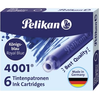 Pelikan Tintenpatr 4001 TP/6 königsblau 6 St.