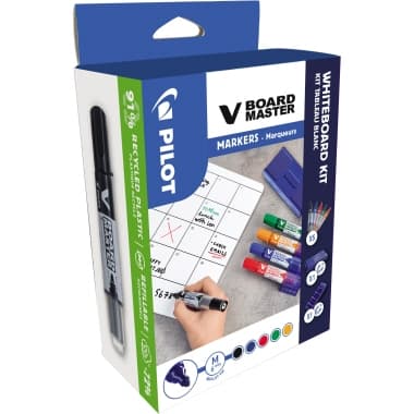 Pilot Whiteboardmarker Kit V- Board Master Penholder+Schw