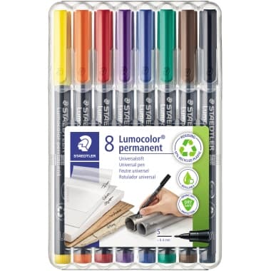Staedtler Folienstift Lumocolor 0,4mm sort 8 St.