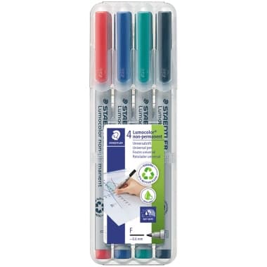 Staedtler Folienstift Lumocolor 0,6mm sort 4 St.