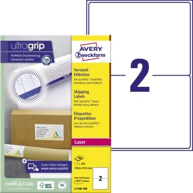 Avery Zweckf. Adressetikett QuickPEEL ws 200 St./Pa