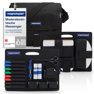 magnetoplan Moderatorentasche Messenger +Moderatoren-Kit