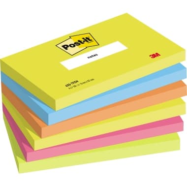 Post-it Haftnotiz Notes 127x76mm sort 6x100Bl