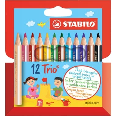 Stabilo Farbstift Trio 4,2mm sort 12St
