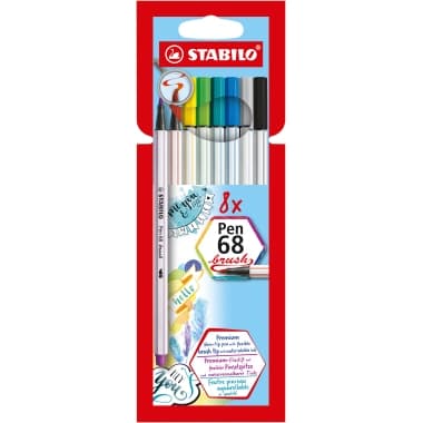 Stabilo Fasermaler Pen 68 brush sort 8St