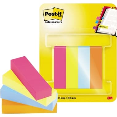 Post-it Haftstreifen Page Marker sort 4x50Bl.