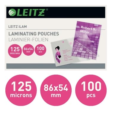 Leitz Folientasche 86x54mm 125mic 100 St./Pack.
