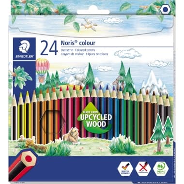 Staedtler Farbstift Noris colour 185C24 f. sort 24 St.