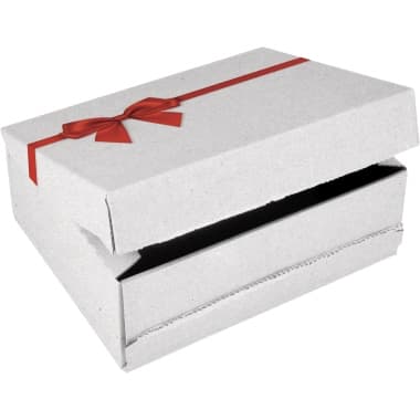 ColomPac Geschenkbox Small rote Schleife weiß