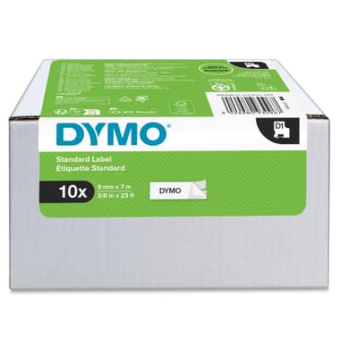 Dymo Schriftbandkassette D1 9mmx7m sw auf ws 10St.