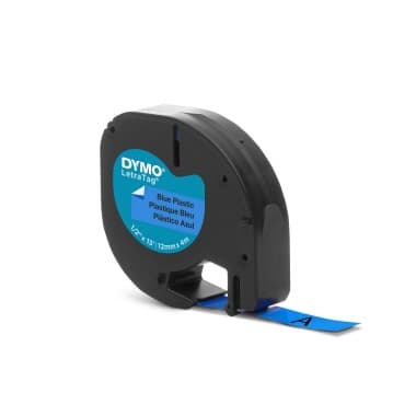 Dymo Schriftband-Kassette LetraTag 12mmx4m sw auf bl
