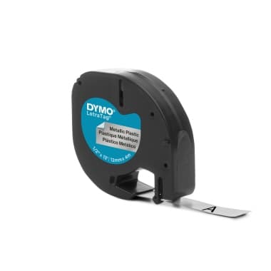Dymo Schriftband-Kassette LetraTag 12mmx4m sw auf si
