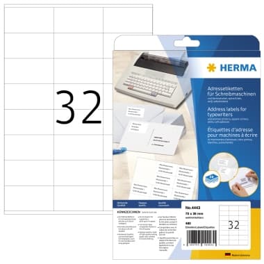 Herma Etikett für Adressen 70x36mm ws 480 St.