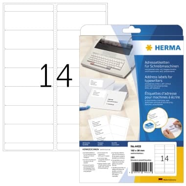 HERMA Adressetikett 102x38mm ws 280St