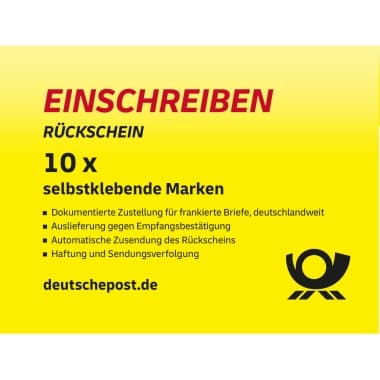 Briefmarke Einschreiben/Rückschein 10St.