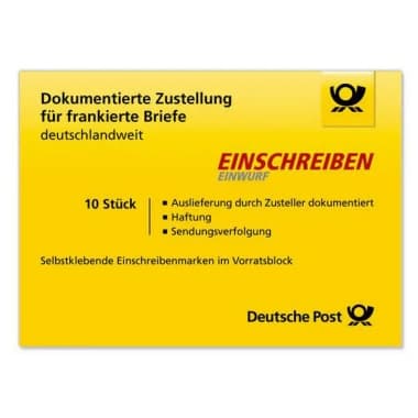 Briefmarke Einschreiben/Einwurf 10St