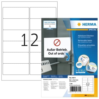 Herma Etikett 99,1x42,3mm ablösb ws 1200St