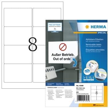 Herma Etikett 96x63,5mm weiß 800 St./Pack.