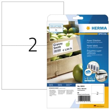 Herma Etikett stark haftend 210x148mm mt ws 50 St.