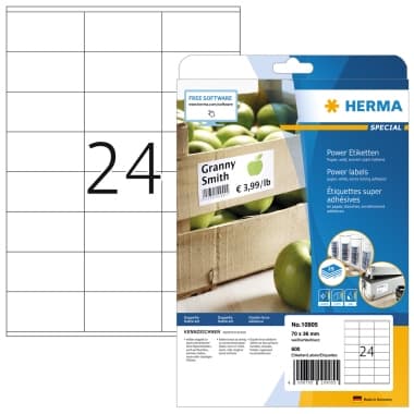 Herma Etikett 70x36mm weiß 600 St./Pack.