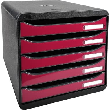 Exacompta Schubladenbox BIG- BOX PLUS 5Sch. glo/himbeer