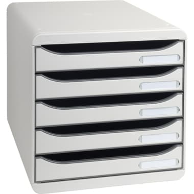 Exacompta Schubladenbox BIG- BOX PLUS 5Schübe lichtgrau