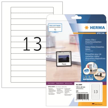 Herma Etikett 147,3x20 mm weiß 325St