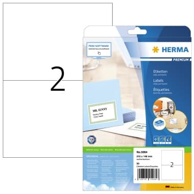Herma Etikett PREMIUM 210x148mm weiß 50 St./Pack.