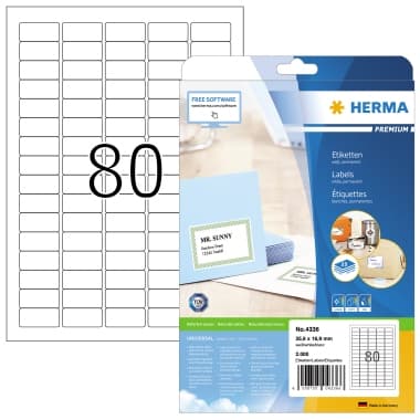 Herma Etikett PREMIUM 35,6x16,9mm ws 2.000 St.