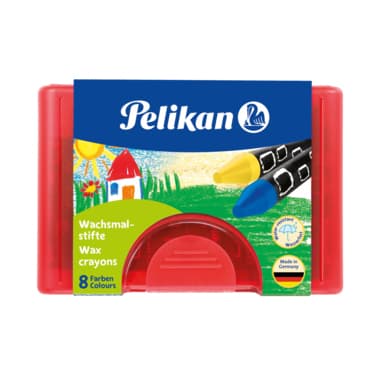 Pelikan Wachsmalstift 665/8 WF sort 8 St.