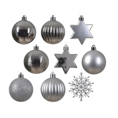 Decoris Weihnachtskugeln Mix bruchfest si 40St