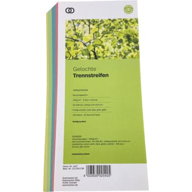 Soennecken Trennstreifen oeco 10,5x24cm sort 100St.