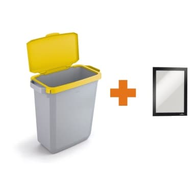 Durable Abfalleimer DURABIN 60 Klappdeckel ge +Rahmen