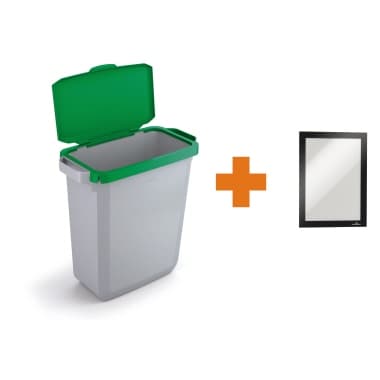 Durable Abfalleimer DURABIN 60 Klappdeckel gn +Rahmen