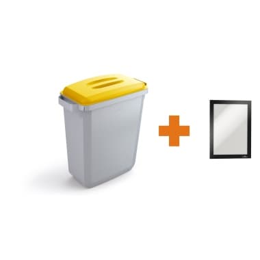 Durable Abfalleimer DURABIN 60 Deckel ge +Rahmen