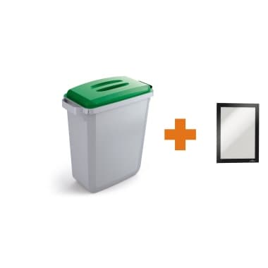 Durable Abfalleimer DURABIN 60 Deckel gn +Rahmen
