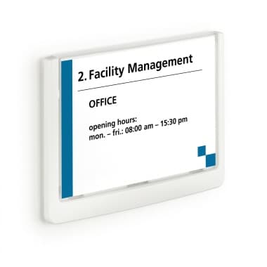 Durable Türschild Click SIGN 149x105,5mm ws